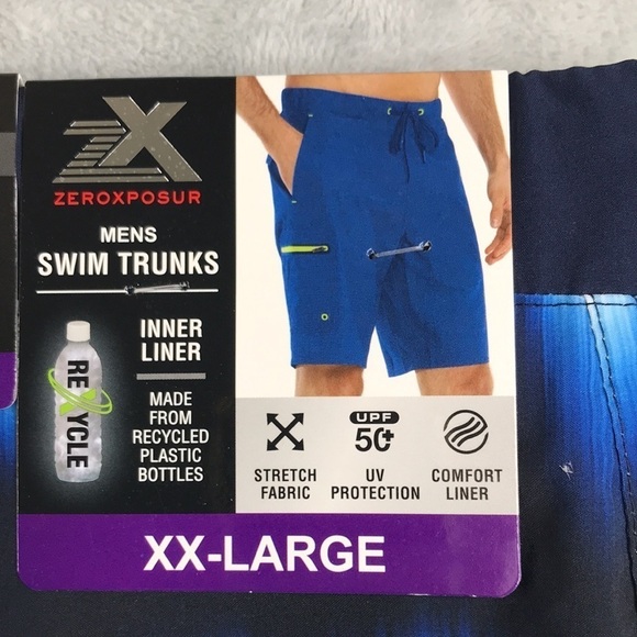 ZeroXposur Men's Navy Ray Swim Trunks Size XXL New - Picture 3 of 9